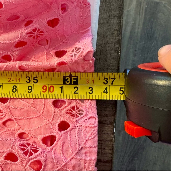 Draper James Wilson Pink Eyelet Whimsical Feminine Mini Dress New With Tags XL - Picture 11 of 13